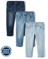 Toddler Girls Skinny Jeans 3-Pack
