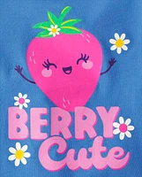 Baby And Toddler Girls Berry Cute Graphic Tee