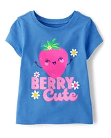 Baby And Toddler Girls Berry Cute Graphic Tee