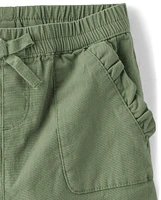 Toddler Girls Ruffle Cargo Shorts