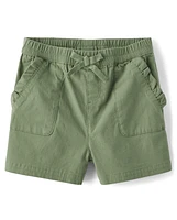 Toddler Girls Ruffle Cargo Shorts