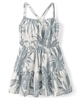 Baby And Toddler Girls Matching Family Palm Tree Ruffle Dress