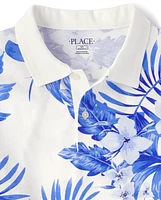 Mens Matching Family Tropical Polo