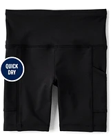 Girls Quick Dry High Rise Bike Shorts