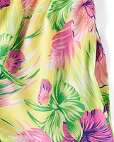 Womens Mommy And Me Tropical Midi Tiered Dress