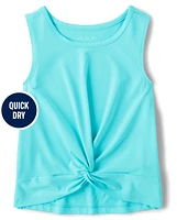 Girls Quick Dry Twist Front Tank Top