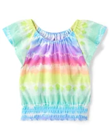 Girls Print Smocked Top