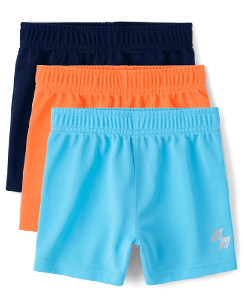 Baby And Toddler Boys Performance Basketball Shorts 3-Pack