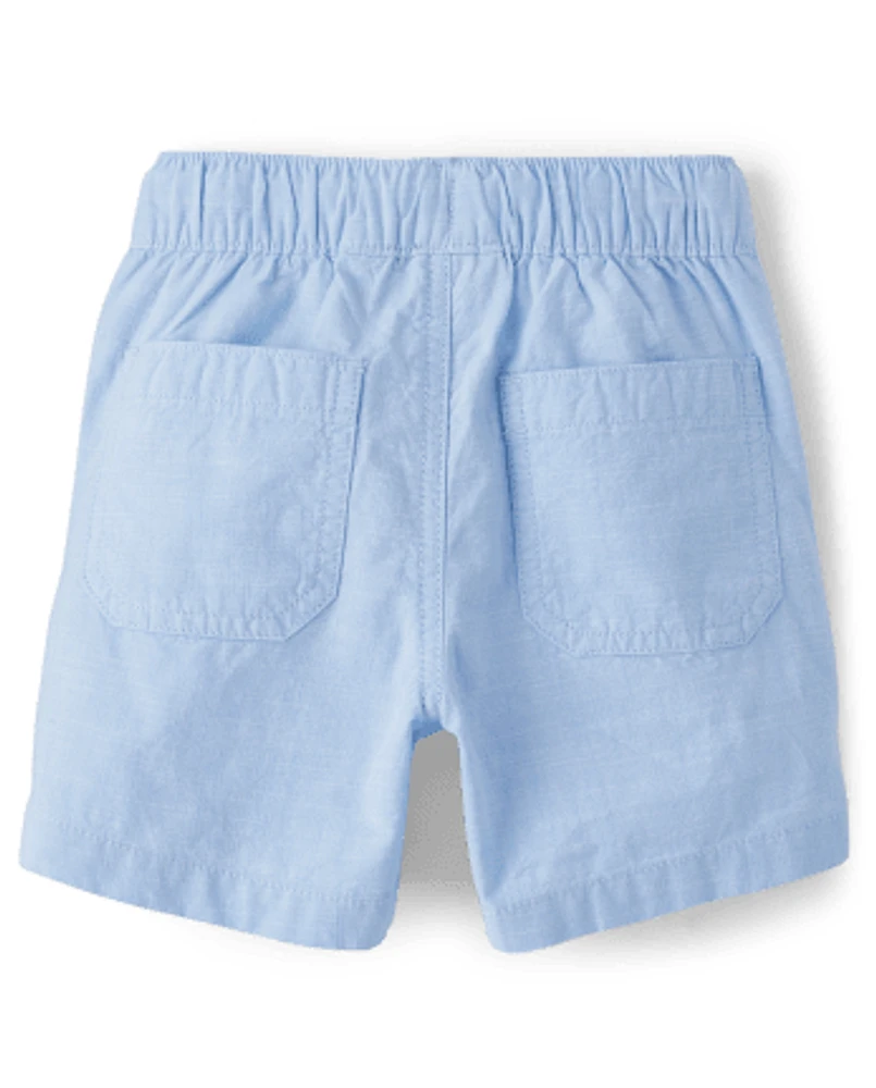 Toddler Boys Textured Pull On Jogger Shorts