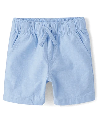 Toddler Boys Textured Pull On Jogger Shorts