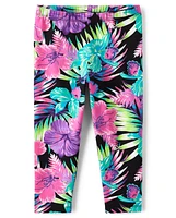 Girls Print Capri Leggings