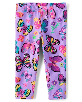 Girls Print Capri Leggings