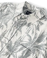 Mens Matching Family Palm Tree Poplin Button Up Shirt