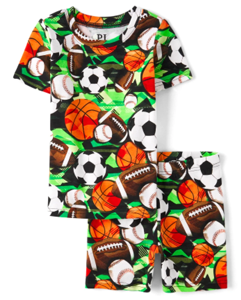 Boys Sports Snug Fit Cotton Pajamas