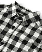 Baby And Toddler Boys Matching Family Gingham Poplin Button Up Shirt