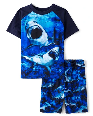 Boys Shark Pajamas