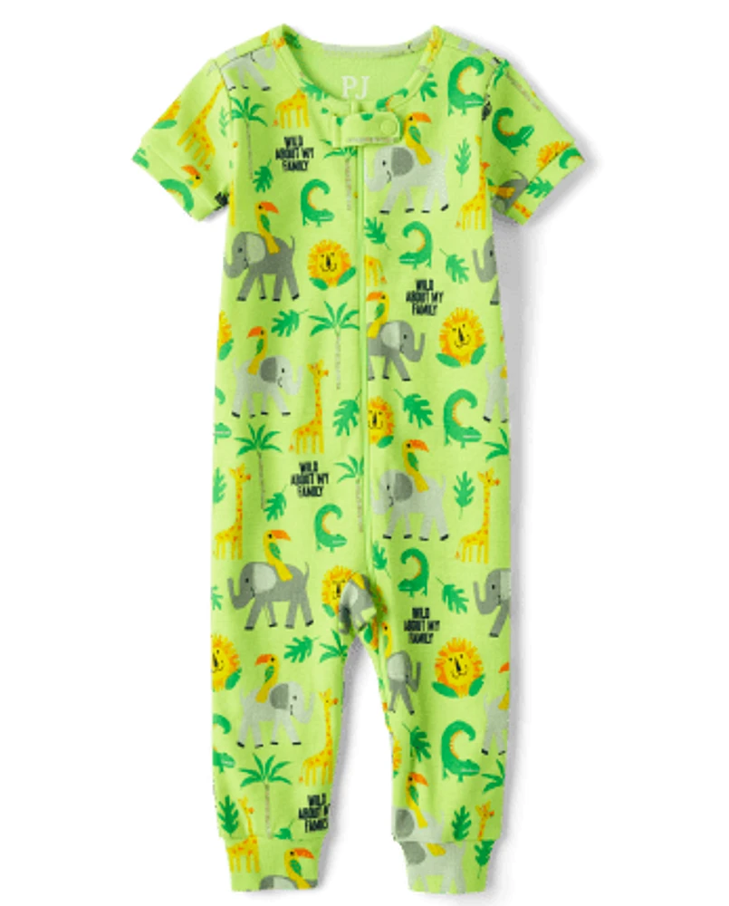 Baby And Toddler Boys Safari Snug Fit Cotton One Piece Pajamas