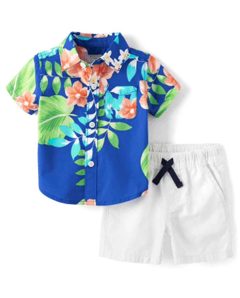 Bébé Garçons Famille assortie Tropical 2-Pièce Outfit Ensemble