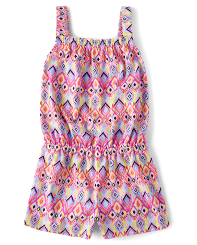 Girls Print Romper