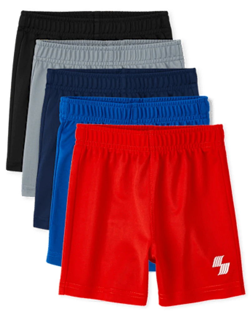 Toddler Boys Basketball Shorts 5-Pack