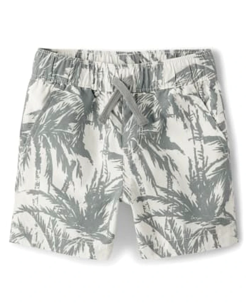Baby And Toddler Boys Palm Tree Jogger Shorts