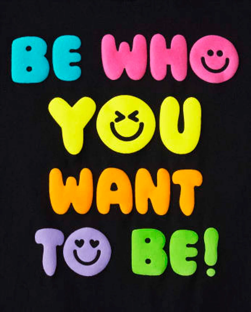 Girls Be Who You Want Graphic Tee