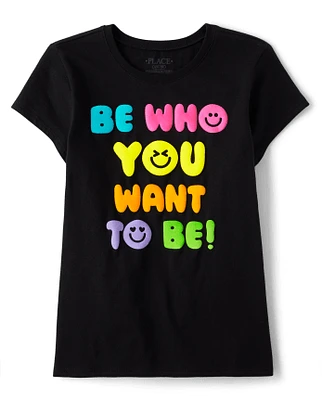 Girls Be Who You Want Graphic Tee