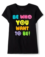 Girls Be Who You Want Graphic Tee