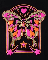 Girls Butterfly Graphic Tee