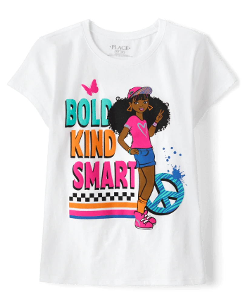 Girls Bold Kind Smart Graphic Tee