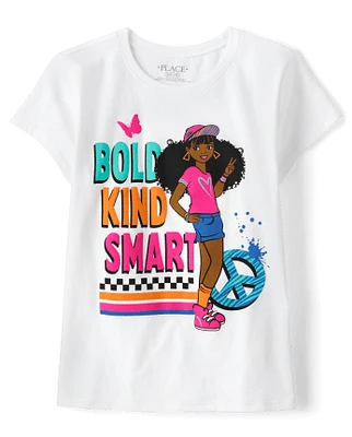 Girls Bold Kind Smart Graphic Tee