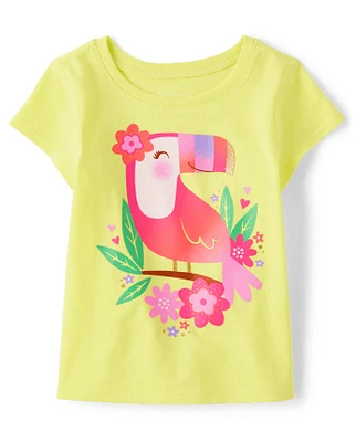 Baby And Toddler Girls Toucan Graphic Tee