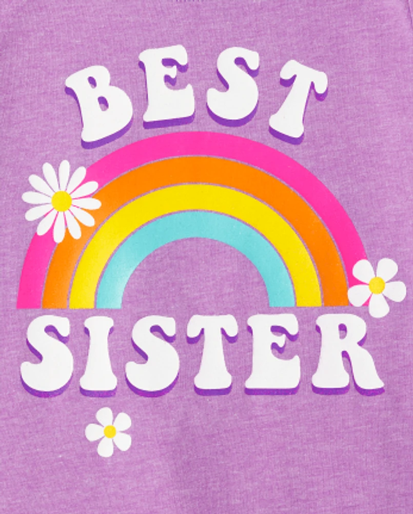 Baby And Toddler Girls Best Sister Graphic Tee