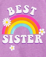 Baby And Toddler Girls Best Sister Graphic Tee