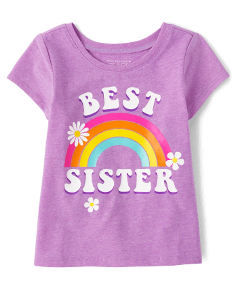 Baby And Toddler Girls Best Sister Graphic Tee