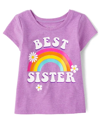 Baby And Toddler Girls Best Sister Graphic Tee