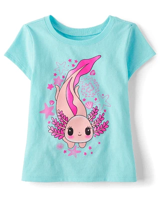 Baby And Toddler Girls Axolotl Graphic Tee
