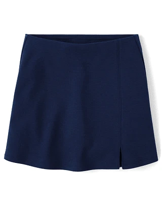 Girls Uniform Ponte Knit A Line Skort