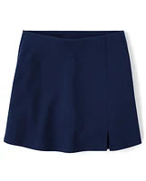 Girls Uniform Ponte Knit A Line Skort