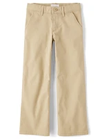 Girls Uniform Wide Leg Chino Pants