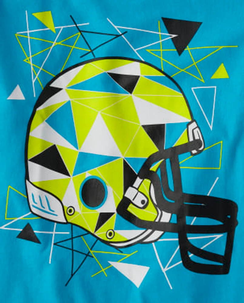 Boys Football Helmet Graphic Tee