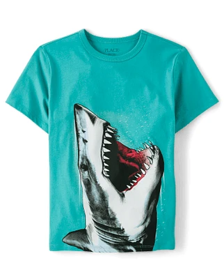 Boys Shark Mouth Graphic Tee