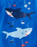 Baby And Toddler Boys Shark Graphic Tee