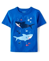 Baby And Toddler Boys Shark Graphic Tee