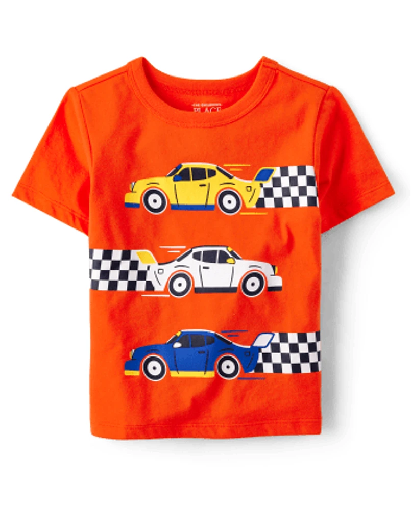 Baby And Toddler Boys Racecar Graphic Tee