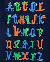 Baby And Toddler Boys Dino Alphabet Graphic Tee