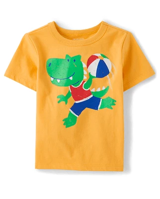 Baby And Toddler Boys Dino Beach Ball Graphic Tee