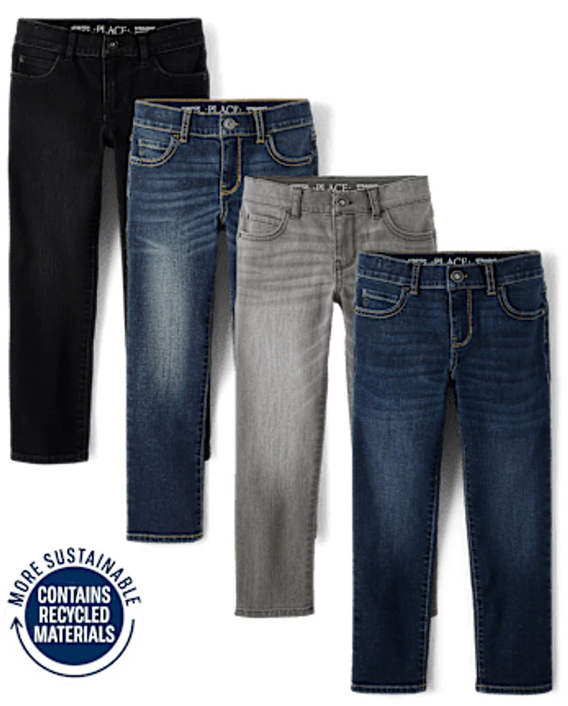 Boys Straight Jeans 4-Pack