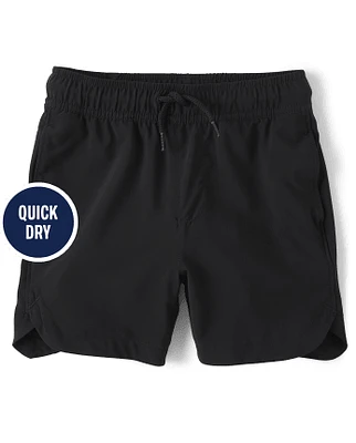 Boys Quick Dry Lined Pull On Jogger Shorts