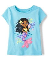 Baby And Toddler Girls Mermaid Graphic Tee